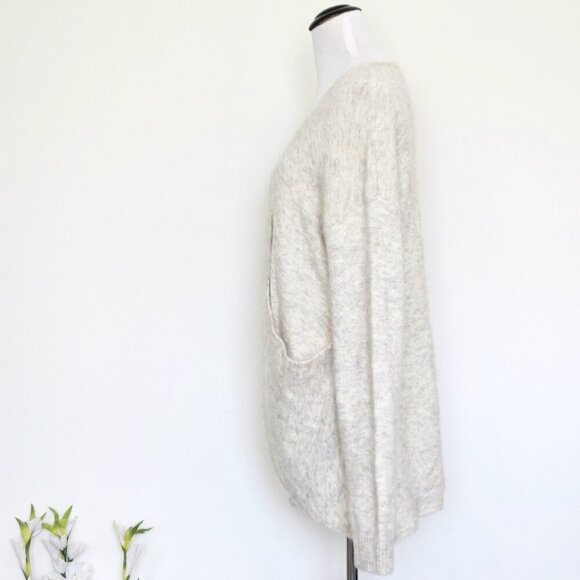 NEW! Babaton The Group Bandini Cross Over Faux Wrap Sweater Alpaca Wool Blend M - Picture 9 of 14